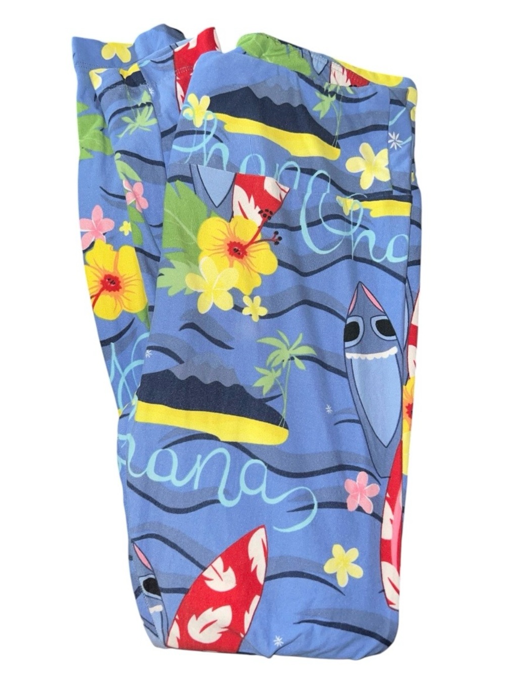 Blue Hawaiian Surf Print Leggings